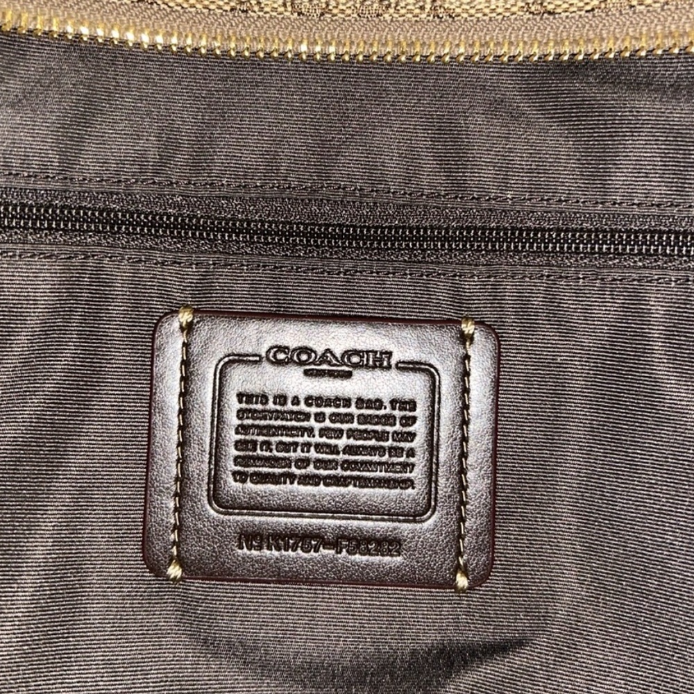 Coach Brown and Black Signature Tote - Picture 5 of 13